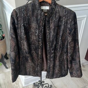Textured Black and Brown Blazer